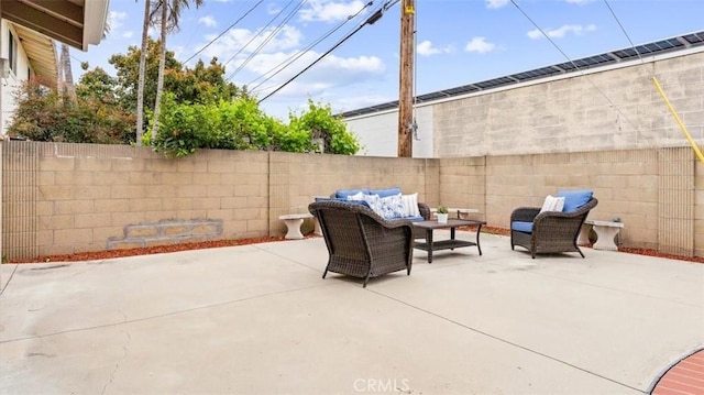 16001 Ballantine Ln, Huntington Beach, CA 92647 - fenced backyard featuring an outdoor living space and a patio