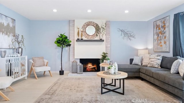 16001 Ballantine Ln, Huntington Beach, CA 92647 - living room with recessed lighting and a fireplace