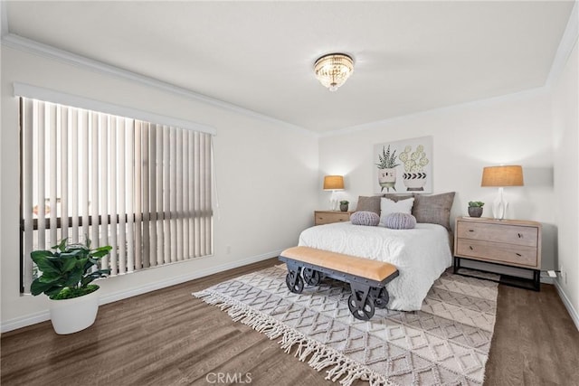2357 Palos Verdes Dr W Unit 3, Palos Verdes Estates, CA 90274 - bedroom with baseboards, ornamental molding, and wood finished floors