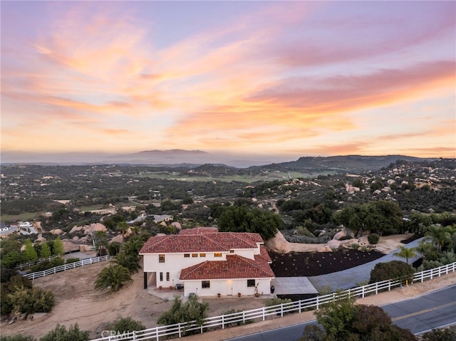 41950 Hacienda Dr, Murrieta, CA 92562 - aerial view at dusk of a mountain view