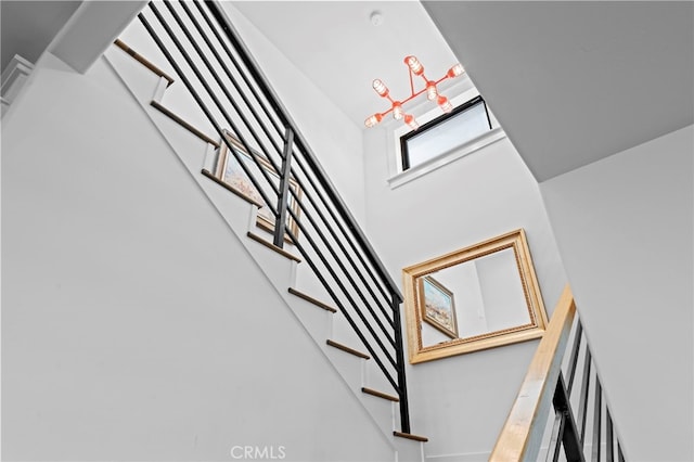 view of stairway