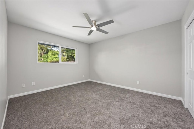 513 River Oaks Dr, Bakersfield, CA 93309 - unfurnished bedroom with carpet floors, a closet, a ceiling fan, and baseboards