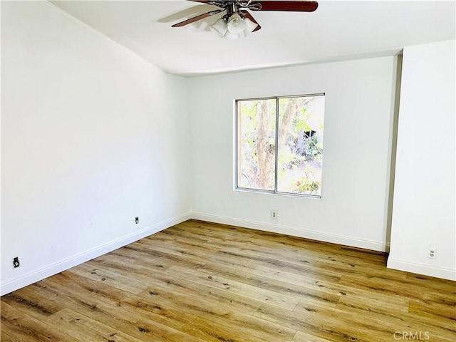 22703 Copper Hill Dr Unit 2, Saugus, CA 91350 - empty room featuring ceiling fan, baseboards, and wood finished floors