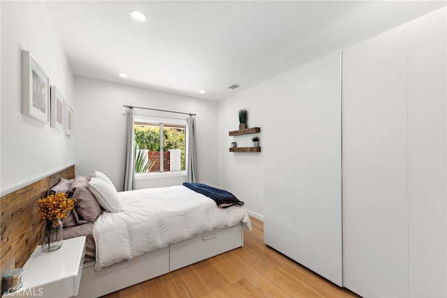 3120 Bern Dr, Laguna Beach, CA 92651 - bedroom featuring light wood finished floors and recessed lighting