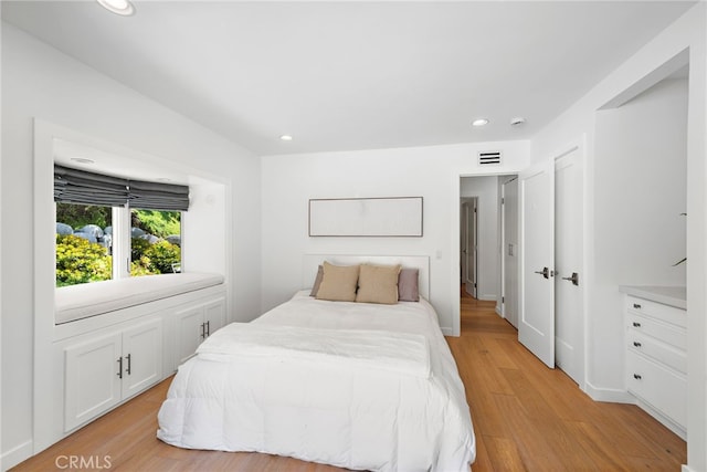 3120 Bern Dr, Laguna Beach, CA 92651 - bedroom featuring light wood-style flooring and recessed lighting