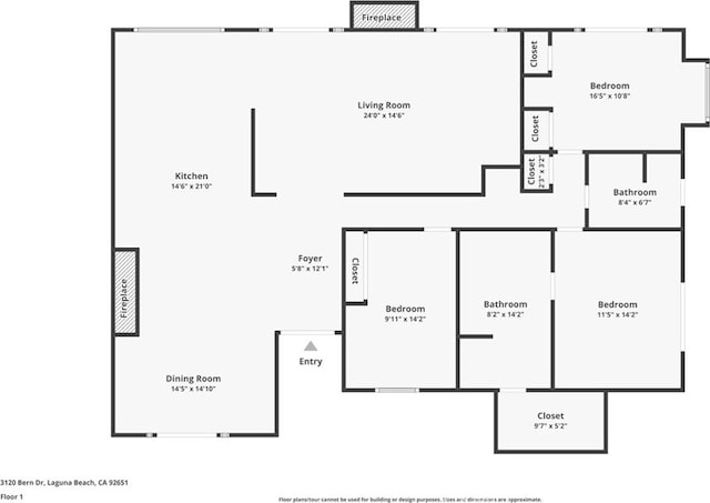 3120 Bern Dr, Laguna Beach, CA 92651 - view of property floor plan