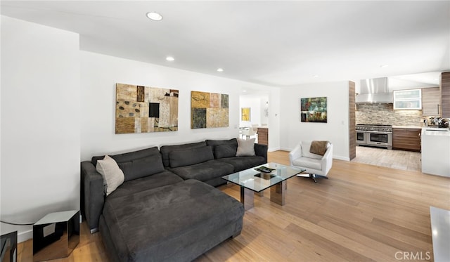 3120 Bern Dr, Laguna Beach, CA 92651 - living area with light wood-style floors and recessed lighting