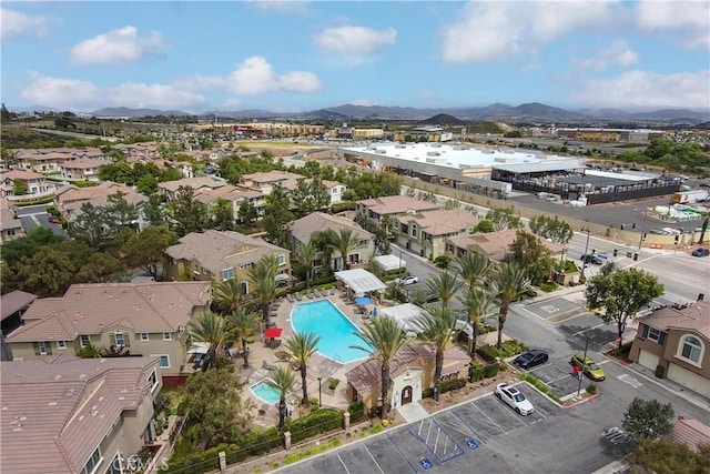 27518 Hazelhurst St Unit 1, Murrieta, CA 92562 - drone / aerial view of a mountain backdrop and a pool