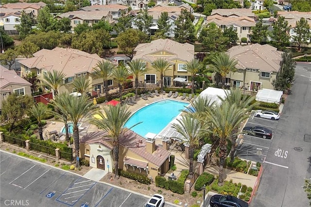 27518 Hazelhurst St Unit 1, Murrieta, CA 92562 - aerial view of residential area featuring a pool area
