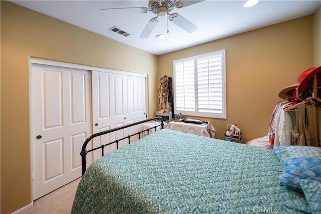 27518 Hazelhurst St Unit 1, Murrieta, CA 92562 - carpeted bedroom with a closet and ceiling fan