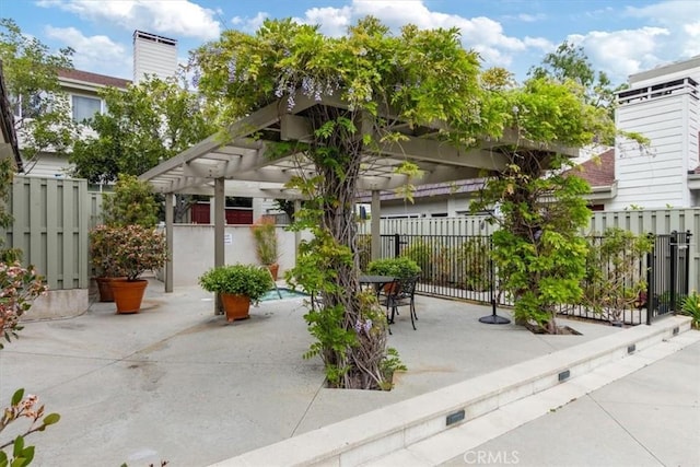 4730 Ben Ave Unit 3, Valley Village, CA 91607 - exterior space featuring fence and a pergola