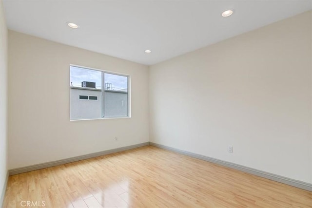 4730 Ben Ave Unit 3, Valley Village, CA 91607 - spare room with recessed lighting, light wood finished floors, and baseboards