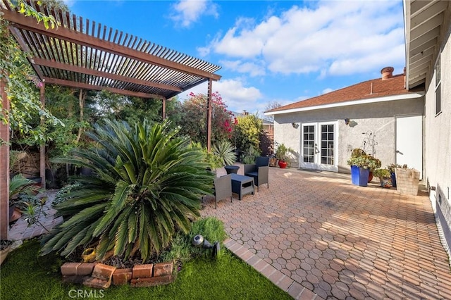 228 S Norman Ave, Fullerton, CA 92831 - view of patio featuring a pergola and french doors