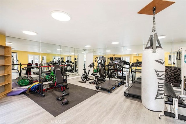 121 Sinclair Ave Unit 122, Glendale, CA 91206 - exercise room with wood finished floors