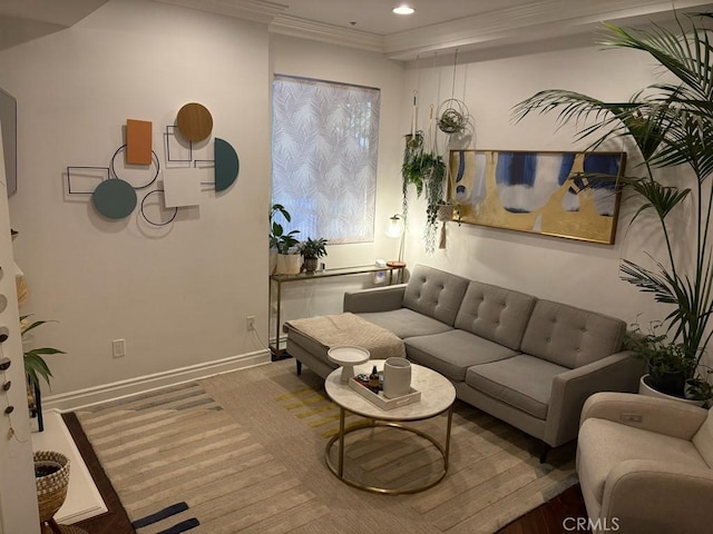 855 Wilcox Ave Unit 103, Los Angeles, CA 90038 - living room with recessed lighting and ornamental molding