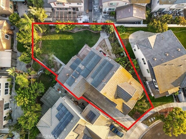 15785 Approach Ave, Chino, CA 91708 - aerial perspective of suburban area with property parcel outlined