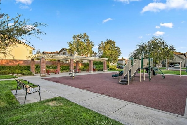15785 Approach Ave, Chino, CA 91708 - communal playground with a pergola and a yard