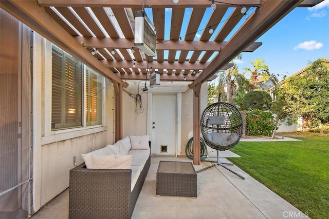 15785 Approach Ave, Chino, CA 91708 - view of patio / terrace featuring an outdoor hangout area and a pergola