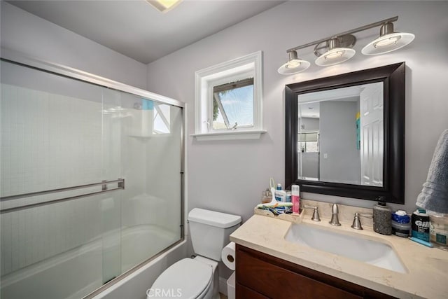 1339 Higuera St, San Luis Obispo, CA 93401 - full bath featuring combined bath / shower with glass door, toilet, and vanity