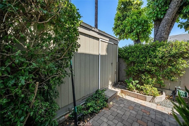 1339 Higuera St, San Luis Obispo, CA 93401 - view of shed with a fenced backyard