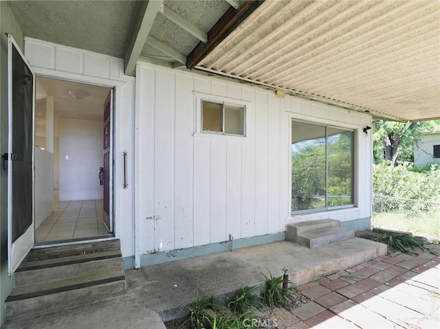 view of exterior entry