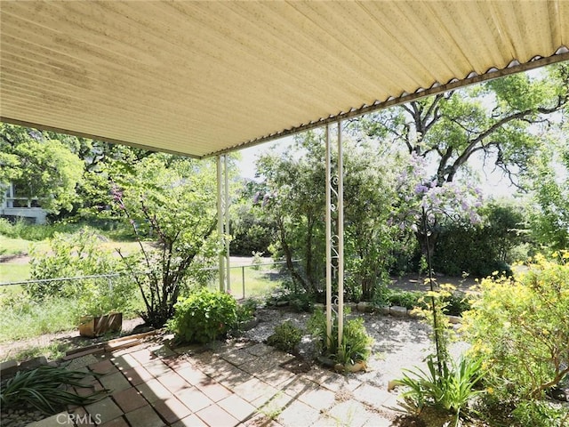 view of patio with fence