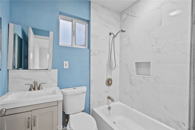 15430 Parthenia St, North Hills, CA 91343 - full bathroom featuring toilet, vanity, and tub / shower combination