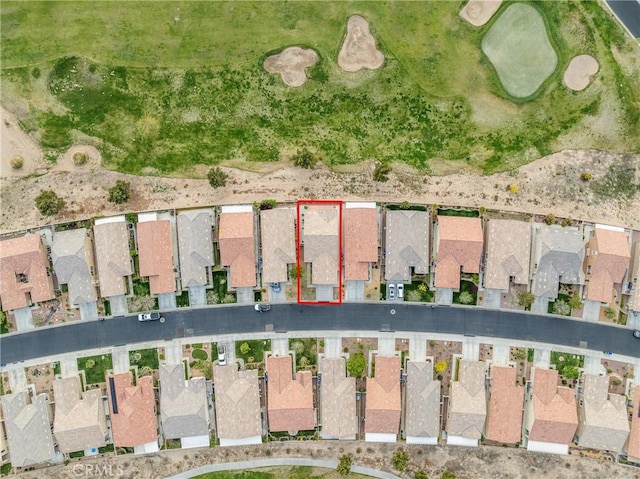aerial view featuring golf course view