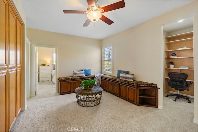 20904 Parkside, Lake Forest, CA 92630 - office with light colored carpet, ceiling fan, and baseboards