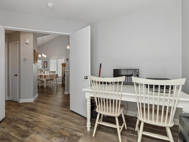 41187 Via Cedro, Murrieta, CA 92562 - dining area featuring wood finished floors, a chandelier, and baseboards