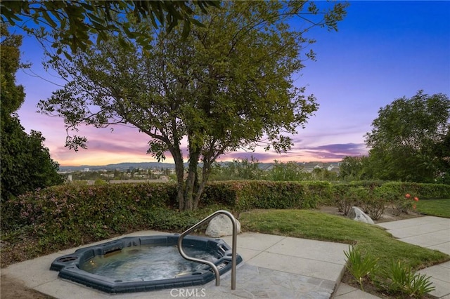 7632 Penobscot Dr, West Hills, CA 91304 - exterior space with a lawn and an in ground hot tub