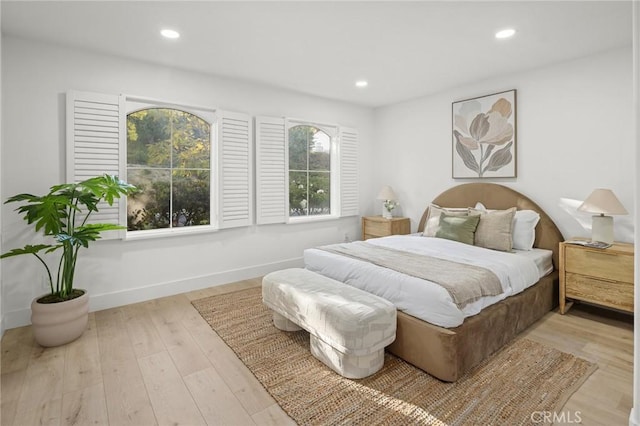 7632 Penobscot Dr, West Hills, CA 91304 - bedroom with baseboards, wood finished floors, and recessed lighting