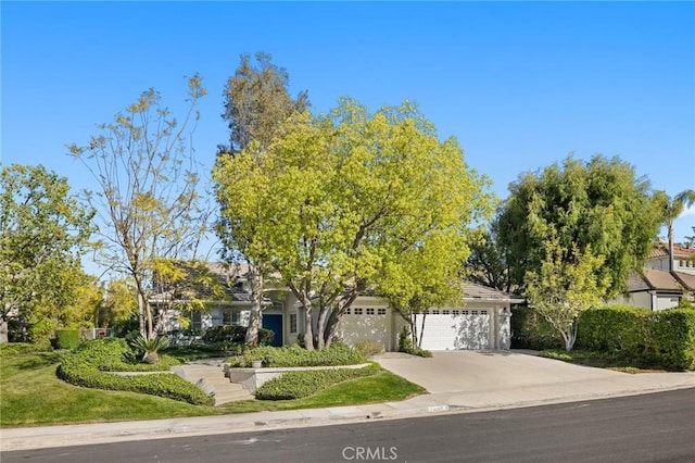 7632 Penobscot Dr, West Hills, CA 91304 - view of property hidden behind natural elements featuring driveway and a garage