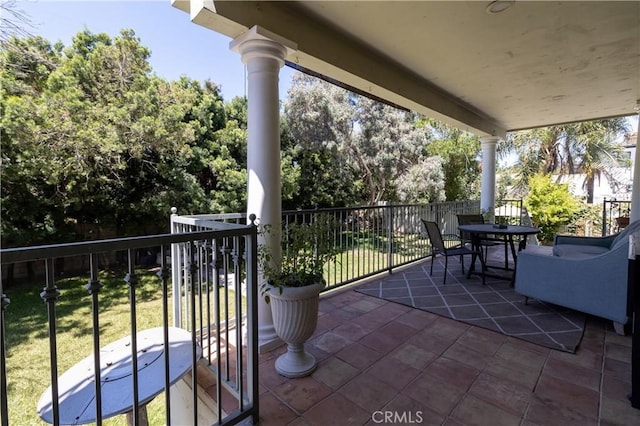 view of patio / terrace featuring outdoor dining area