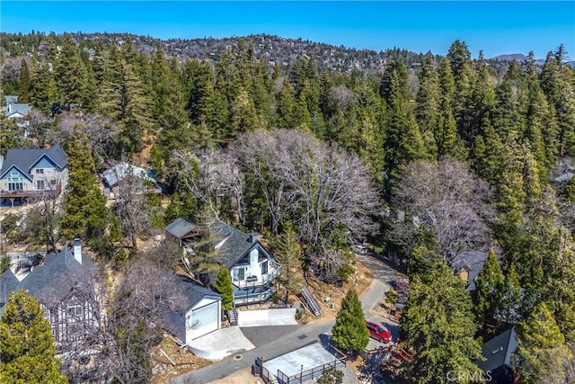 aerial view with a view of trees