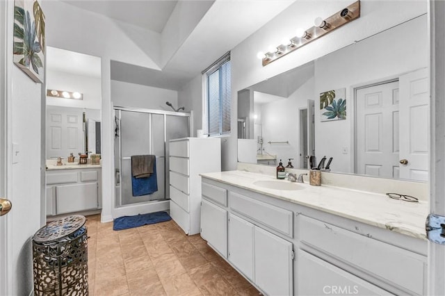 6845 Shubin Ln, Whittier, CA 90606 - full bath with vanity and a shower stall