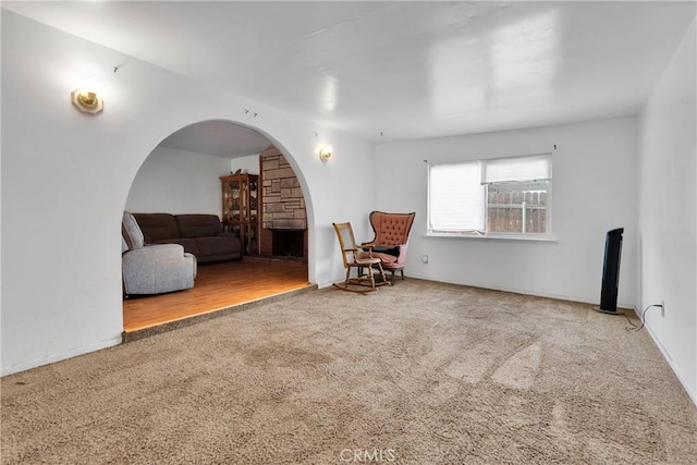 1844 Alston Ave, Colton, CA 92324 - sitting room featuring carpet floors and arched walkways