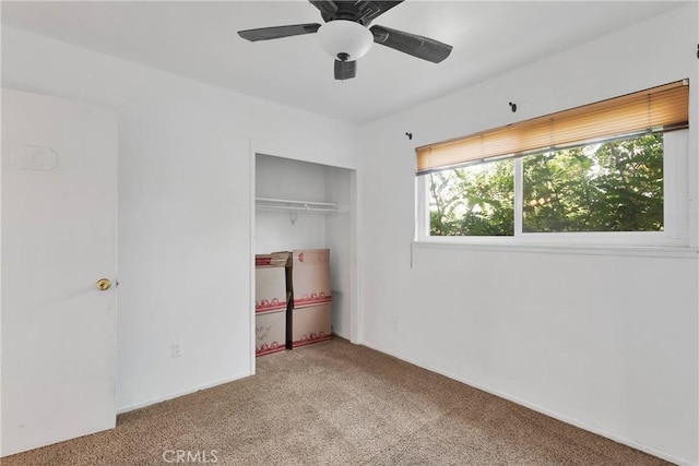 1844 Alston Ave, Colton, CA 92324 - unfurnished bedroom featuring carpet floors, a closet, and a ceiling fan