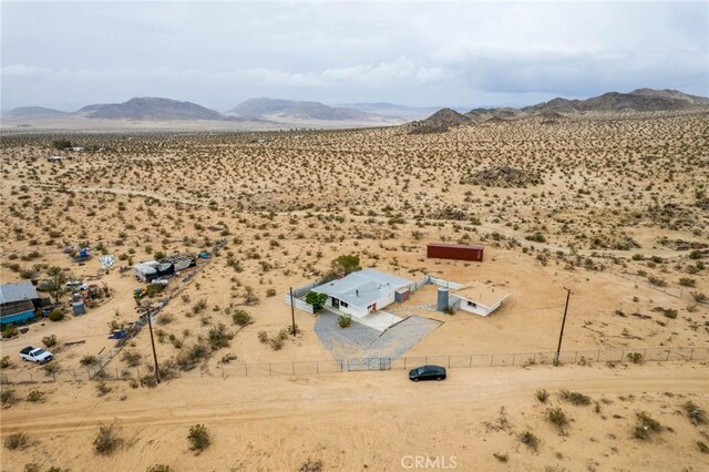 52024 Nehlsen Rd, Johnson Valley, CA 92285 - birds eye view of property with a rural view, a desert view, and a mountain view