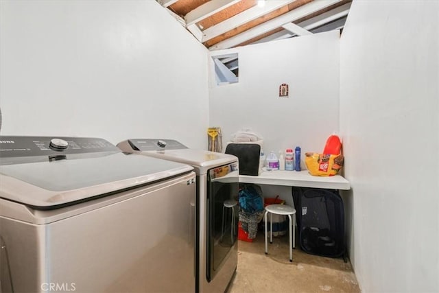 laundry area featuring washer and dryer