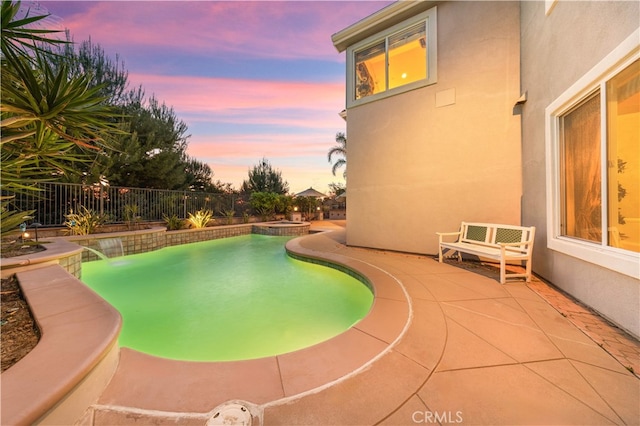 17265 Blue Spruce Ln, Yorba Linda, CA 92886 - view of swimming pool with a fenced backyard, a patio area, and a pool with connected hot tub
