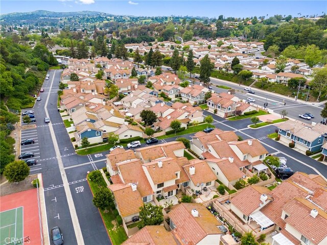 drone / aerial view with a residential view