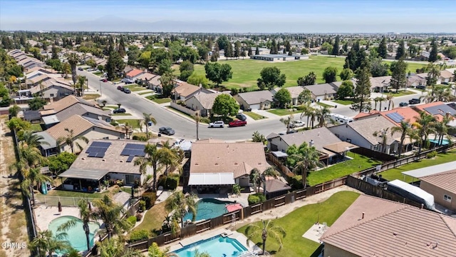aerial view featuring a residential view