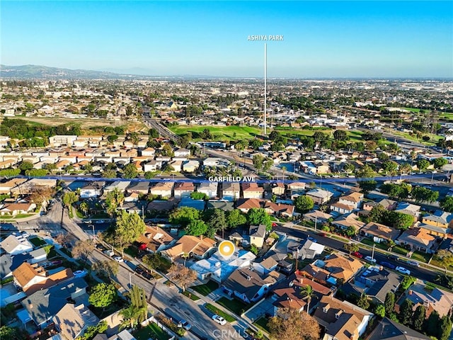 bird's eye view featuring a residential view