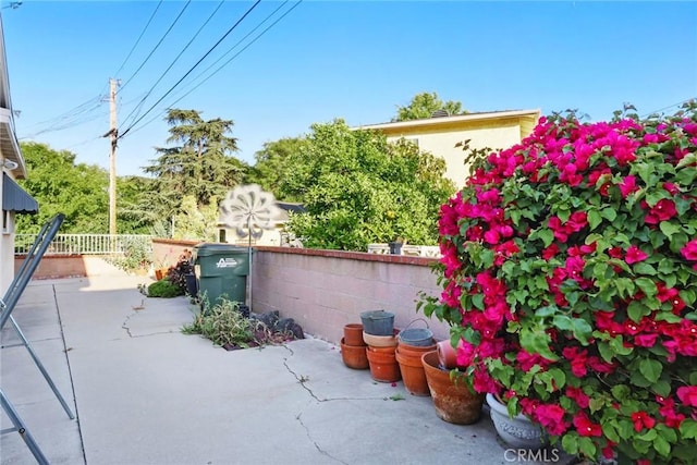 view of patio / terrace with fence