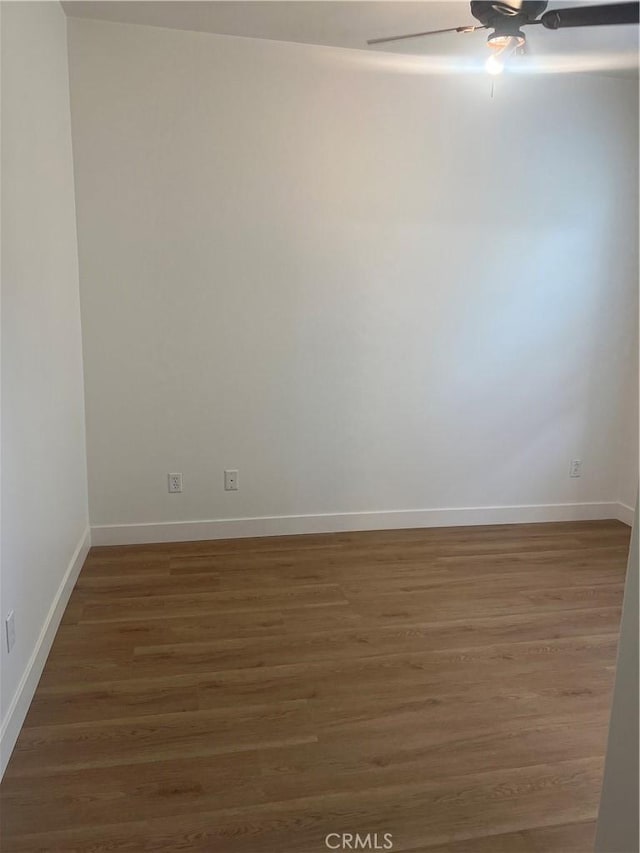 44936 Honey Locust Dr, Temecula, CA 92592 - spare room with baseboards, wood finished floors, and a ceiling fan