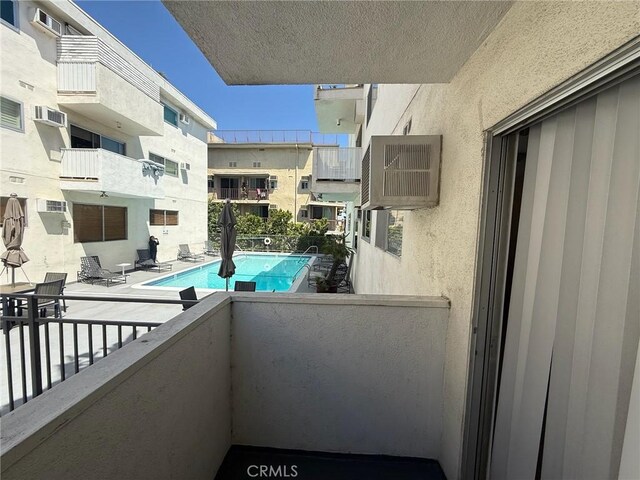 960 Larrabee St Unit 120, West Hollywood, CA 90069 - balcony featuring view of pool