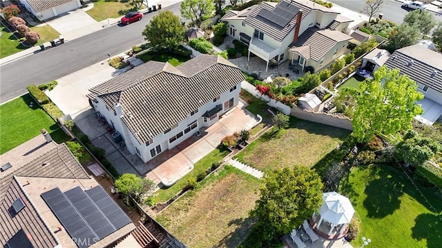 aerial view of residential area