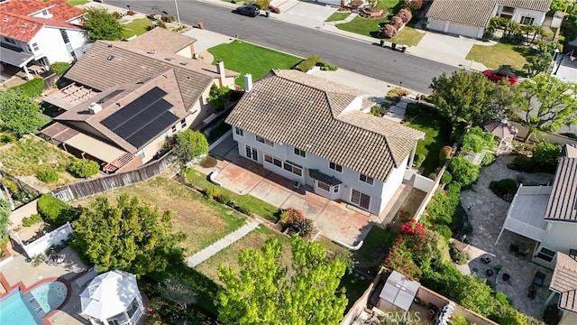 aerial perspective of suburban area