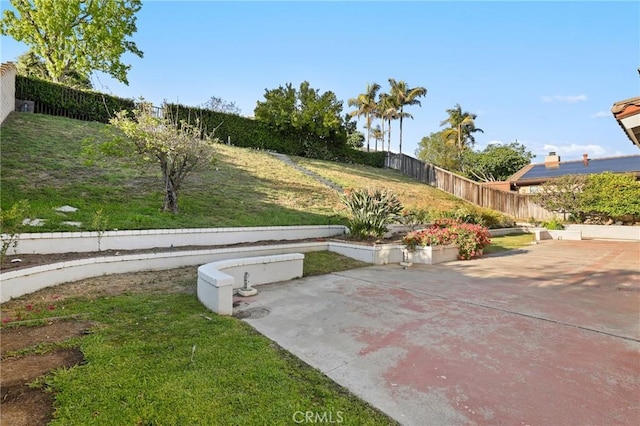 view of yard with a patio